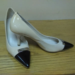 Coach Tan and Black Spectator Pumps Size 9B